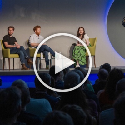 Conspiracy theories banner image play button