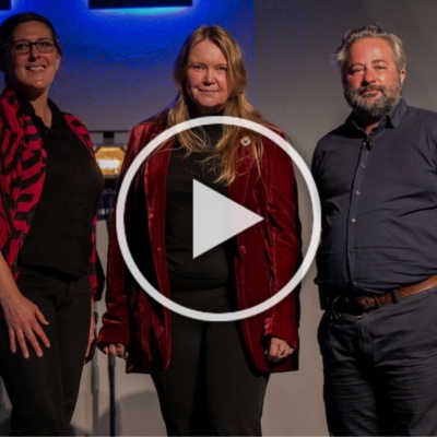 Where are we now banner play button