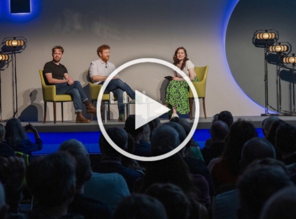 Conspiracy theories banner image play button