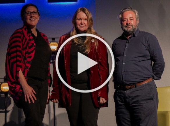 Where are we now banner play button