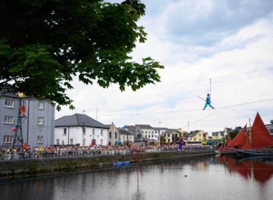 Bass Alto Tightrope Walks across Claddagh Basin