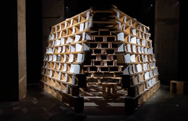 <p>The <em>House of Memory</em> installation invites the public to share their personal experience of loss and grief during the pandemic.</p>