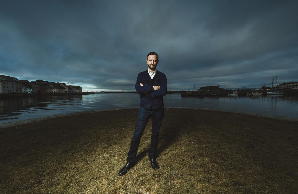 John Gerrard at the Claddagh, where Mirror Pavilion, Corn Work was displayed. Photo by Ros Kavanagh.