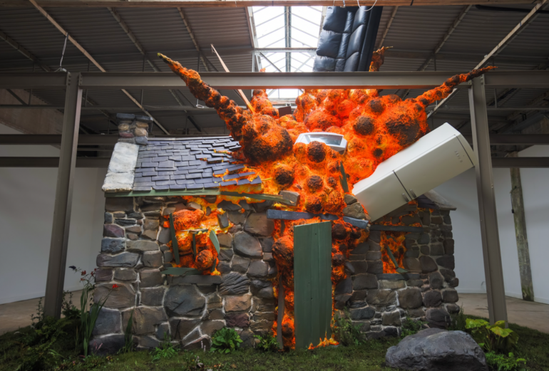 Burning Down the House scuplture