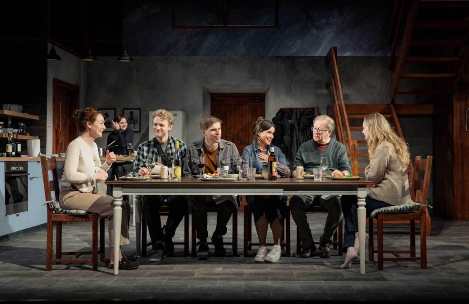 Reunion cast sits at a table