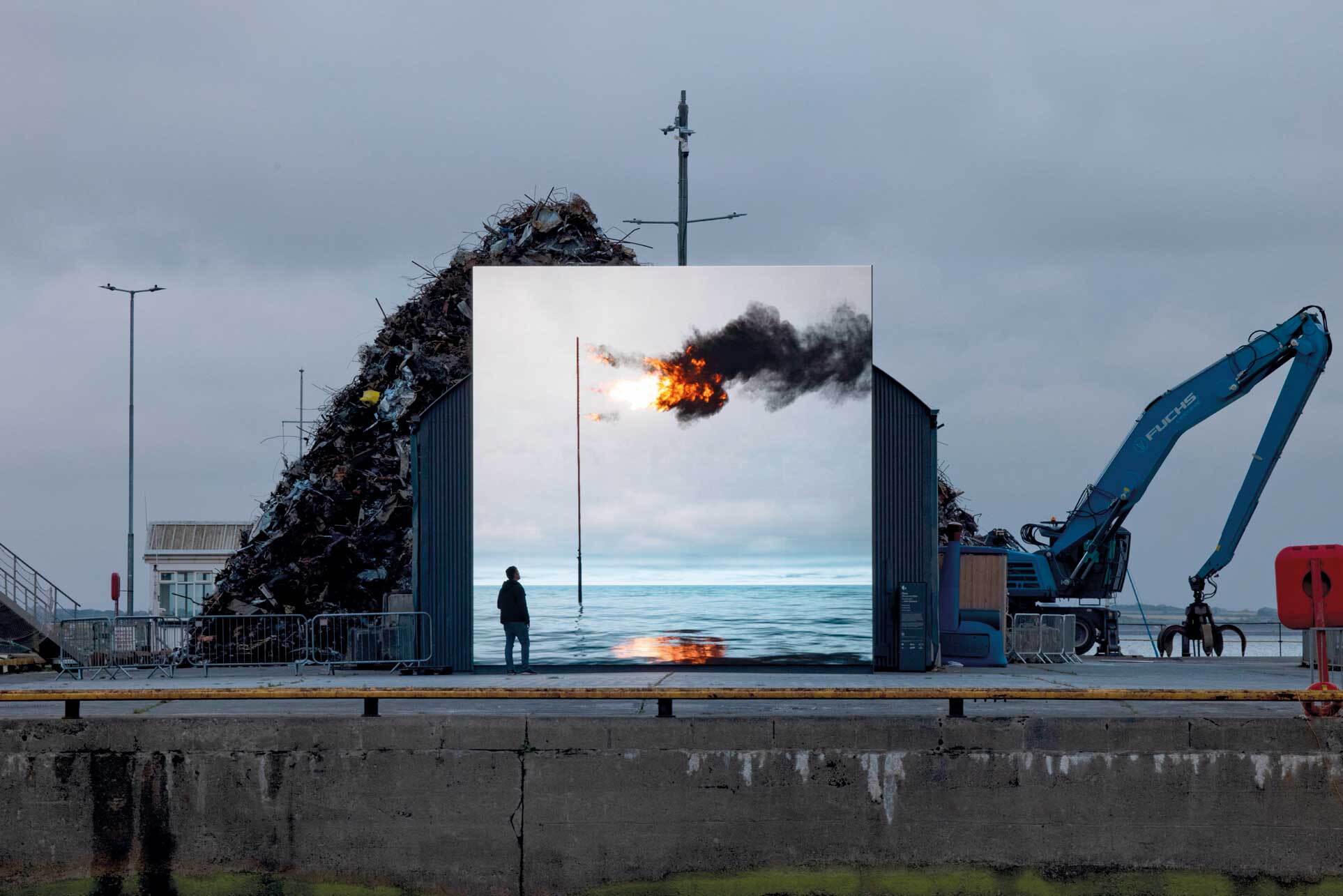Flare by John Gerrard Installation at Galway Docklands