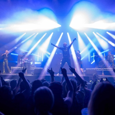 Block Rockin Beats on stage at the Heineken Big Top