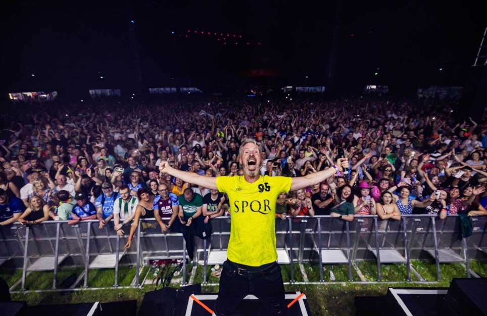 Block Rockin Beats on stage in front of a large crowd