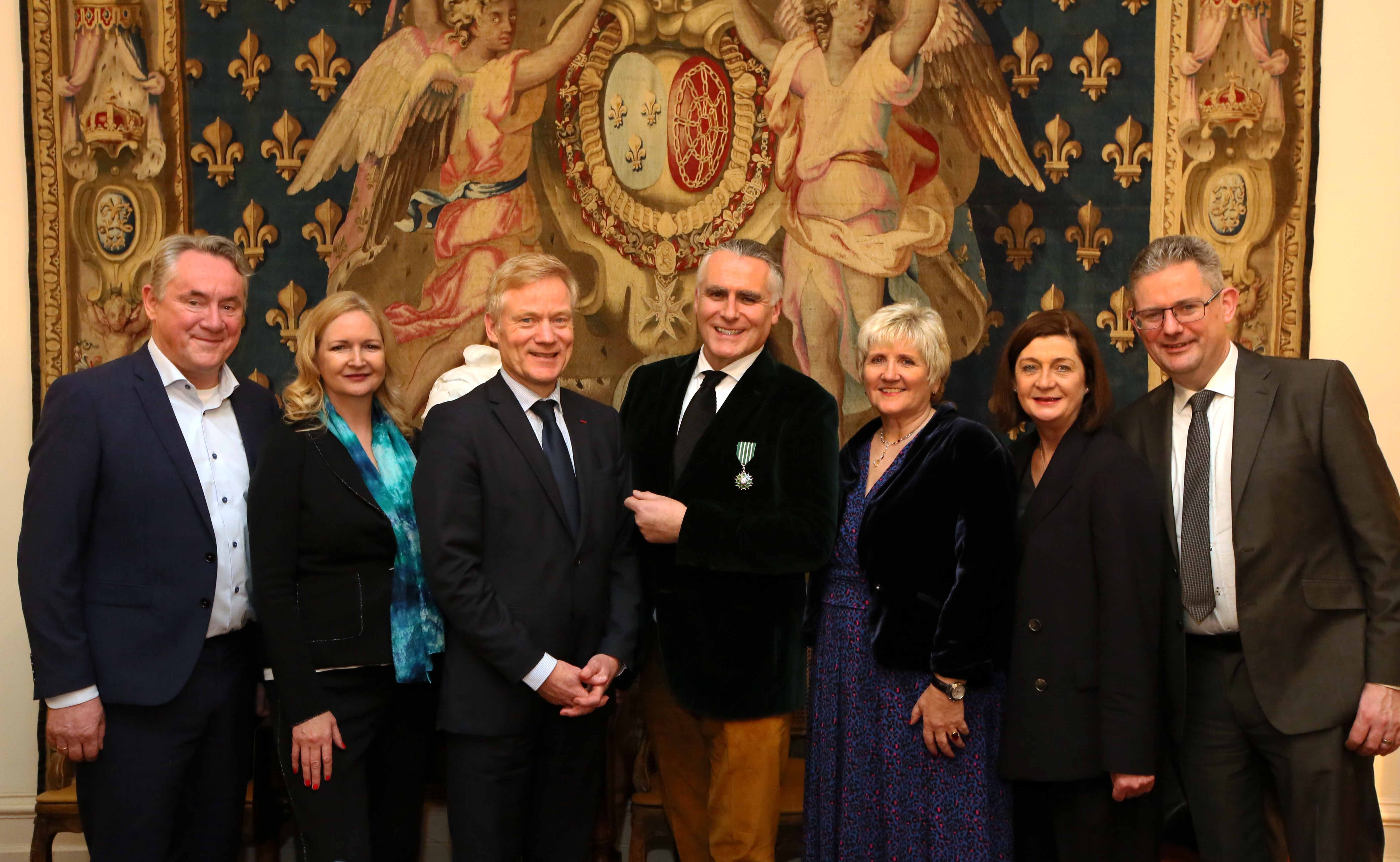 Paul Fahy and GIAF team with the French Ambassador